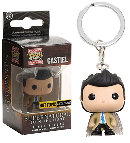 Supernatural CASTIEL With WINGS Keychain Key Ring