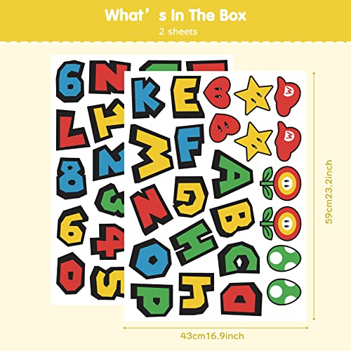 Colorful Abc Letters Number Wall Decals Peel And Stick Alphabets Stickers Baby Room Decor For Kids Bedroom Nursery Daycare Room Wall Window Decor #TOP5