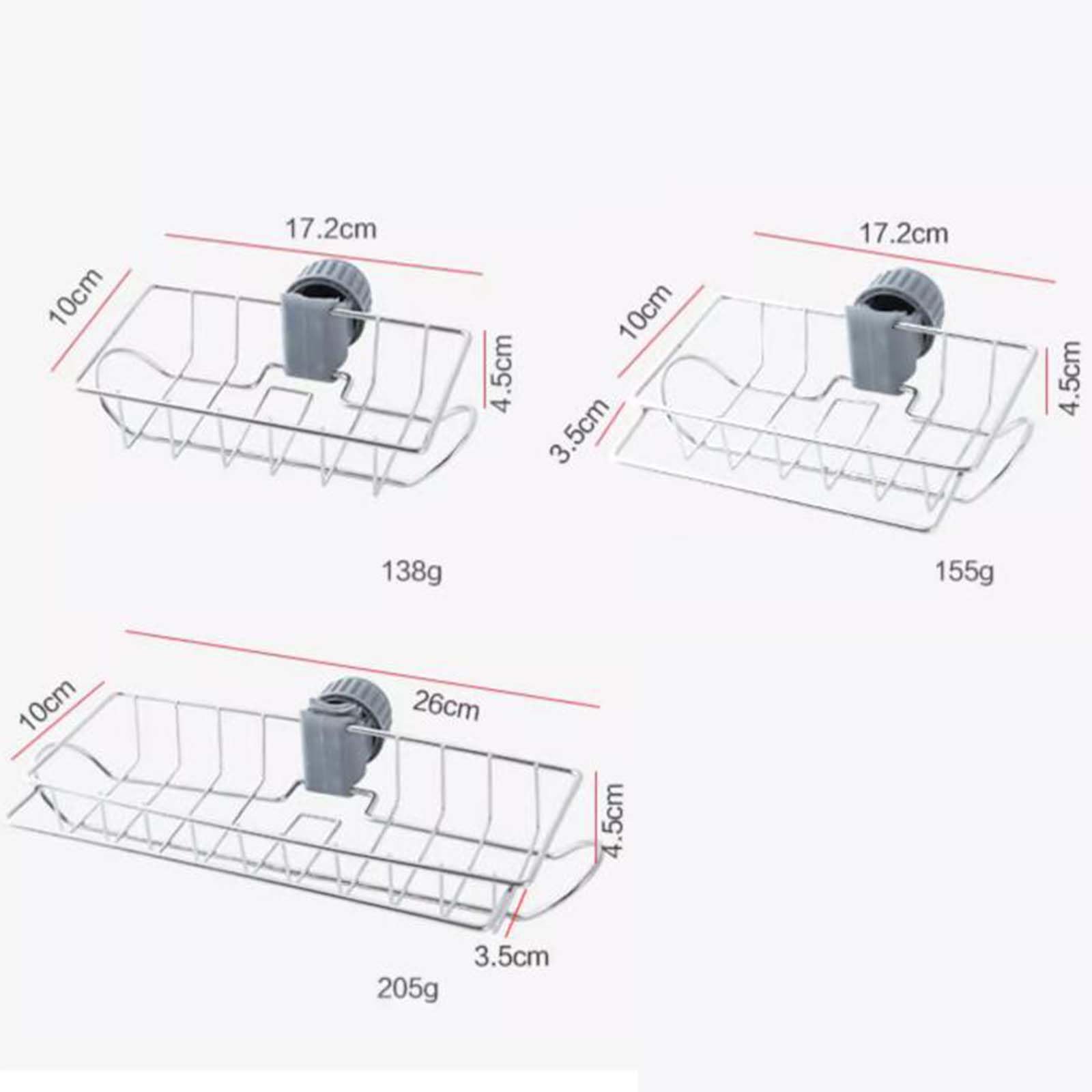 Panier de rangement pour évier de cuisine, porte-éponge en acier inoxydable
