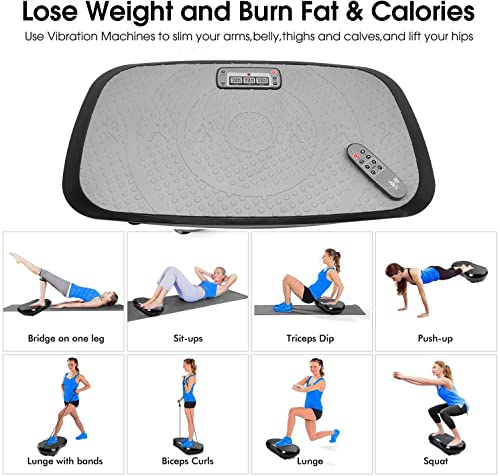 Image of Dolphy Fitness Vibration Platform Workout Machine | Vibration Plate |Exercise Equipment for Home | Balance Your Weight Workout Equipment Includes, Remote Control & Balance Straps Included