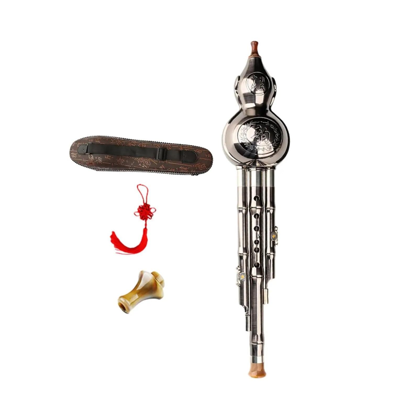 B/C Keys Hulusi Drewniany Instrument Do Ćwiczeń Na Fajkach Wykonany Z Miedzi/srebra(Silver B Key)