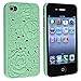 New 3d Sculpture Rose Flower for Iphone4 4s - Green