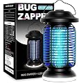 Bug Zapper Outdoor Indoor, Electric Fly Zapper Waterproof with LED Light, 18W Power & 4000V High-Voltage, Coverage Area of ??1/2-1 Acre, 5.5ft Cord, Plug-in Mosquito Trap for Patio Backyard Garden