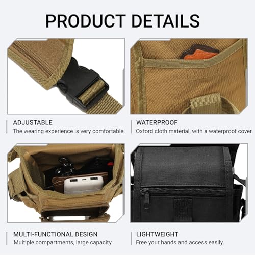 Arnés binocular con cubierta impermeable y bolsa de pierna ajustable 5