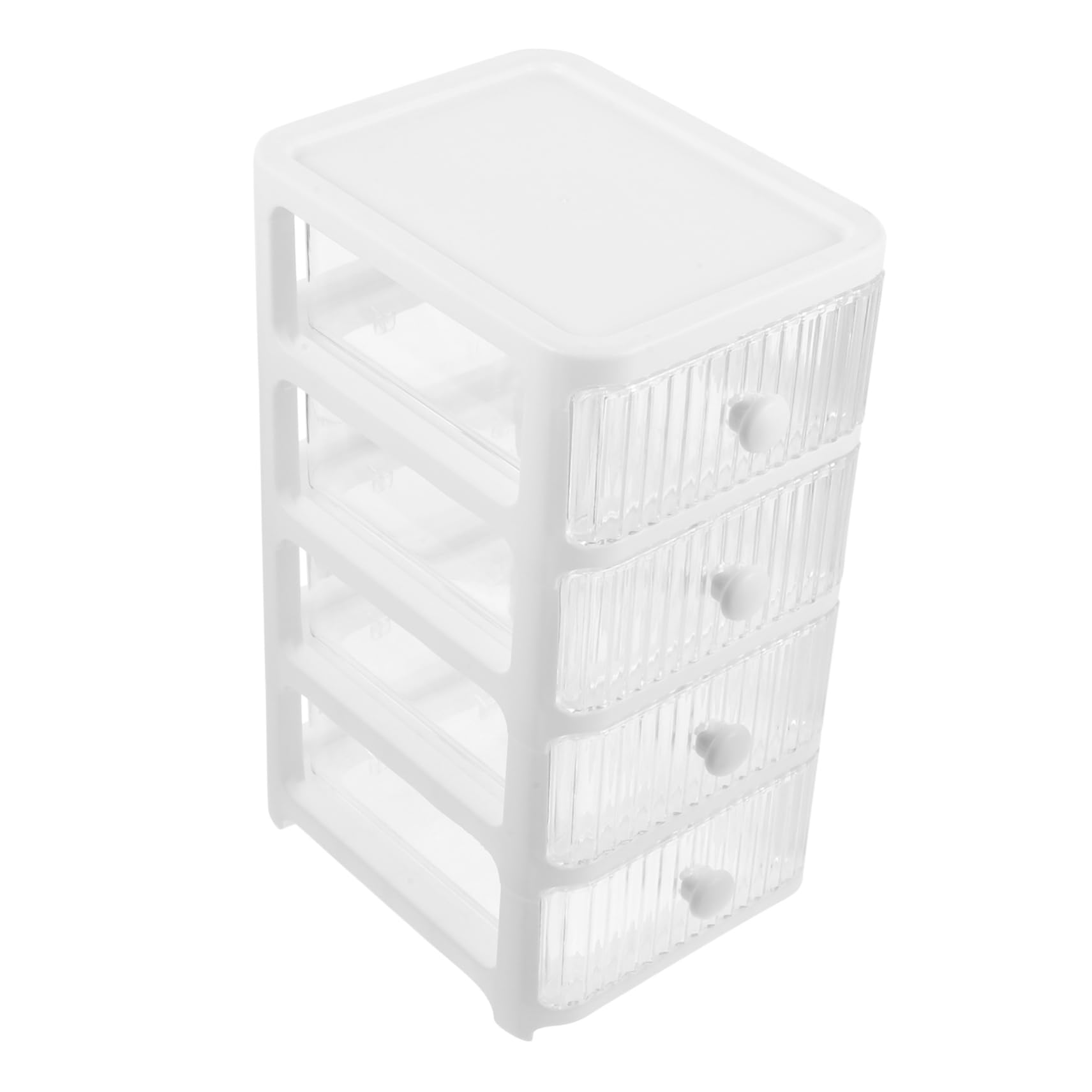 Organizador de Escritorio Cajones de Plástico Multicapa Blanco, Diseño Práctico y Compacto para Almacenamiento de Artículos y Maquillaje