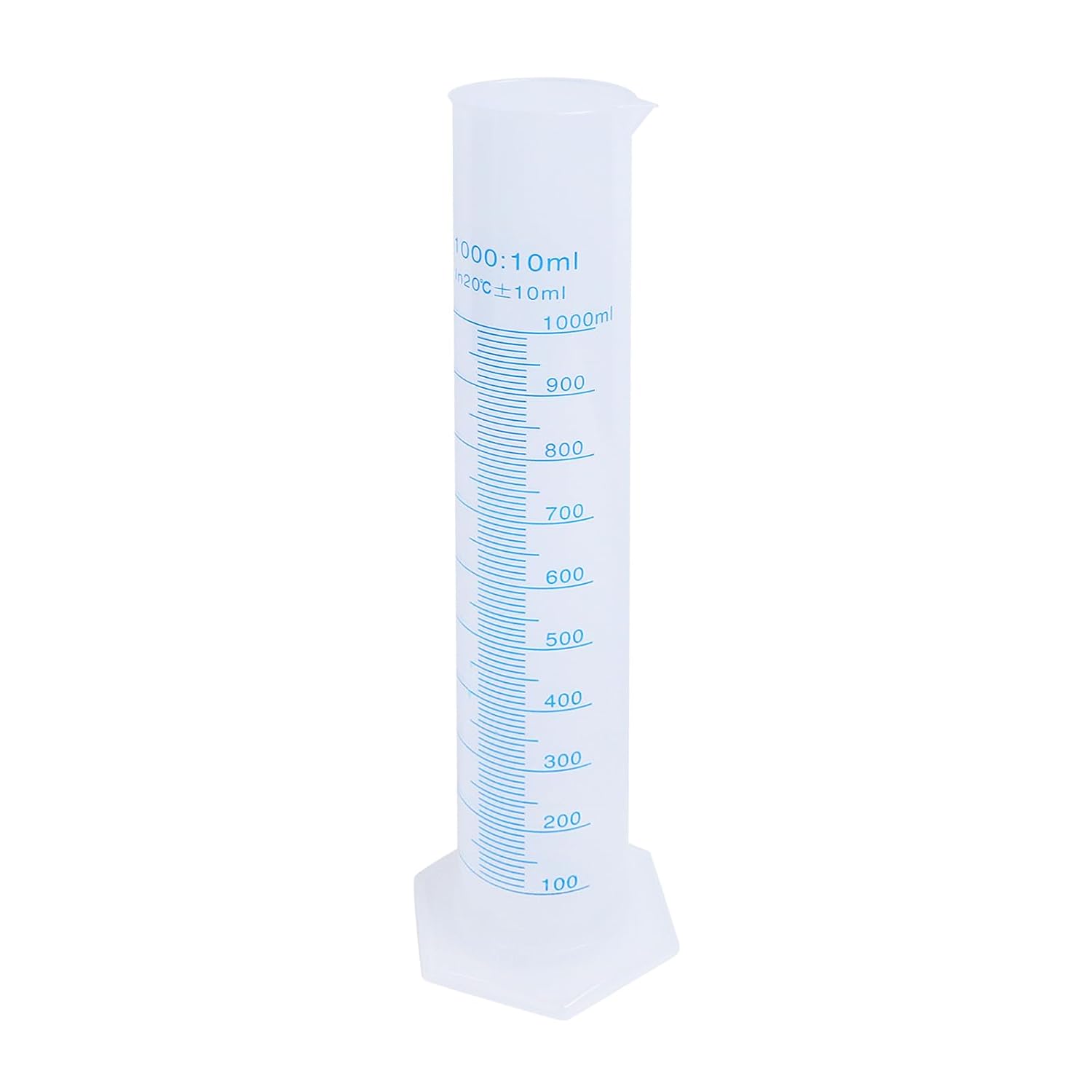 Geesatis 10 Pcs Plastic Measuring Cylinders 50 ml Lab Test Graduated Measuring Cylinder