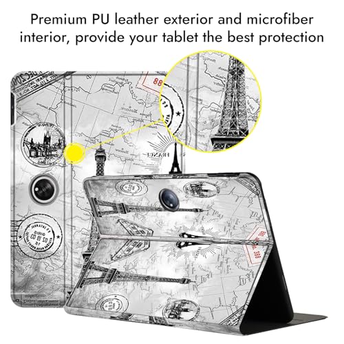 Image of Robustrion Cover for OnePlus Pad Lite 11 inch Cover Case, Folio Flip Cover Case for OnePlus Pad Lite Tablet Cover 11 inch - Eiffel