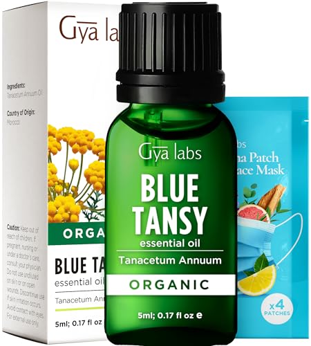 Image of 100% Pure Blue Tansy Essential Oil - 0.17 Fl Oz - Blue Tansy Oil for Hair, Skin, Diffuser, Aromatherapy & DIY Candle Making Scent