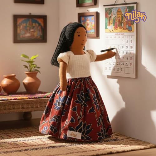 Image of Nilah's Younger Sister Malar Soft Doll for Girls - Fabric Doll with Everyday Play Dress | Safe Cloth Doll for Kids