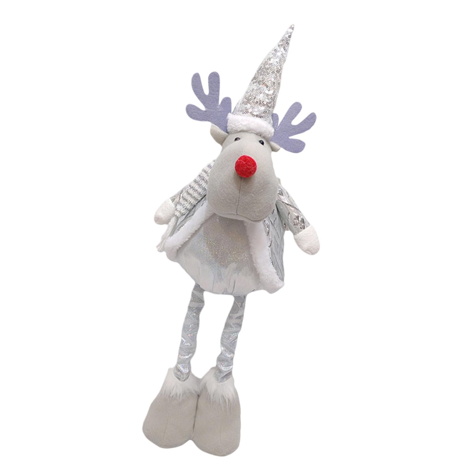 Bubefskd C Silver Santa/Snowman/Deer Stretchable Ornament Adjustable Hristmas Decoration For Window Home Family Friendly Holiday