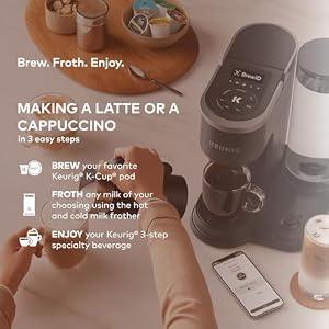 Keurig K-Café SMART Single Serve Coffee Maker with WiFi Compatibility, Latte and Cappuccino Machine with Built-In Frother, 6 Brew Sizes, Black — photo 6 of 6