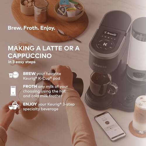 Keurig K-Café SMART Single Serve Coffee Maker with WiFi Compatibility, Latte and Cappuccino Machine with Built-In Frother, 6 Brew Sizes, Black by Keurig - Image 6