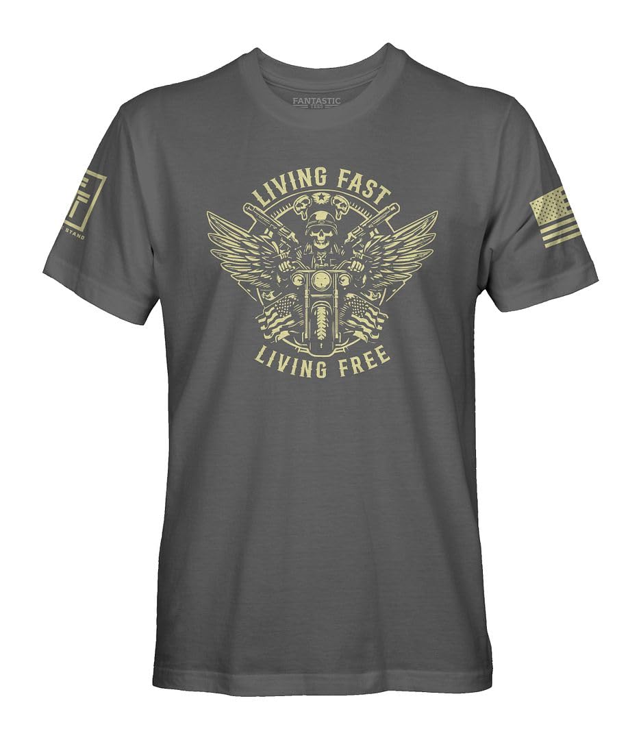 Living Fast and Free Men's Patriotic T-Shirt