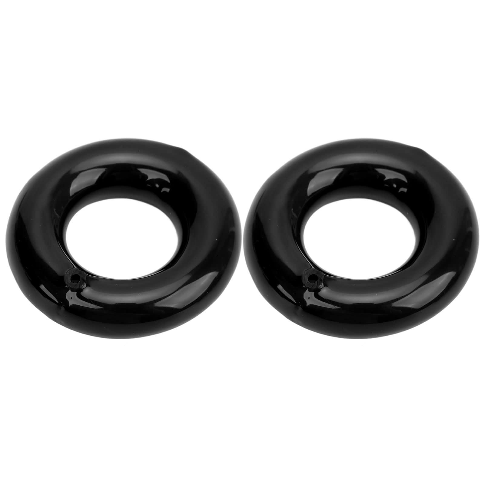 MechKit Golf Weight Swing Ring Trainer Premium Durable Rubber Coated Iron Weighted Golf Donut for Strength Training and Warm Up 2Pcs Set (Black)