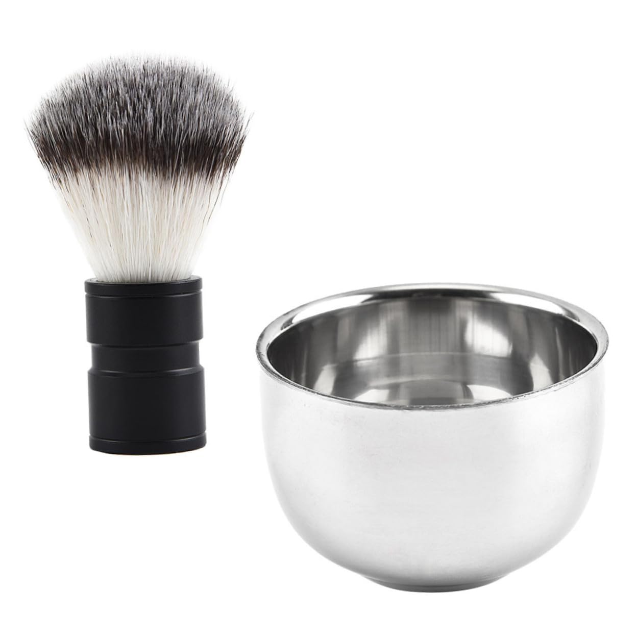 Mikinona Men's Shaving Cup and Brush Set Shaving Cream Mixing Bowl Fine Hair Brush