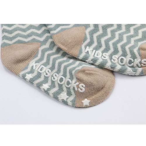 6 Pairs Toddler Non Skid Knee High Boot Socks for Boys Girls 0-4T Cute Stockings3