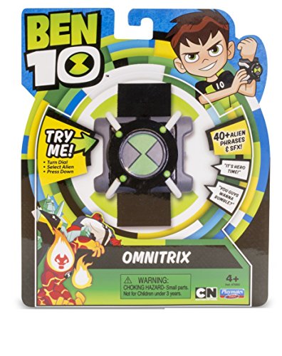 Ben 10- Basic Omnitrix Reloj con luz y Sonido, Color Negro/Verde/Gris/Blanco, Miscelanea (Giochi Preziosi BEN04000)