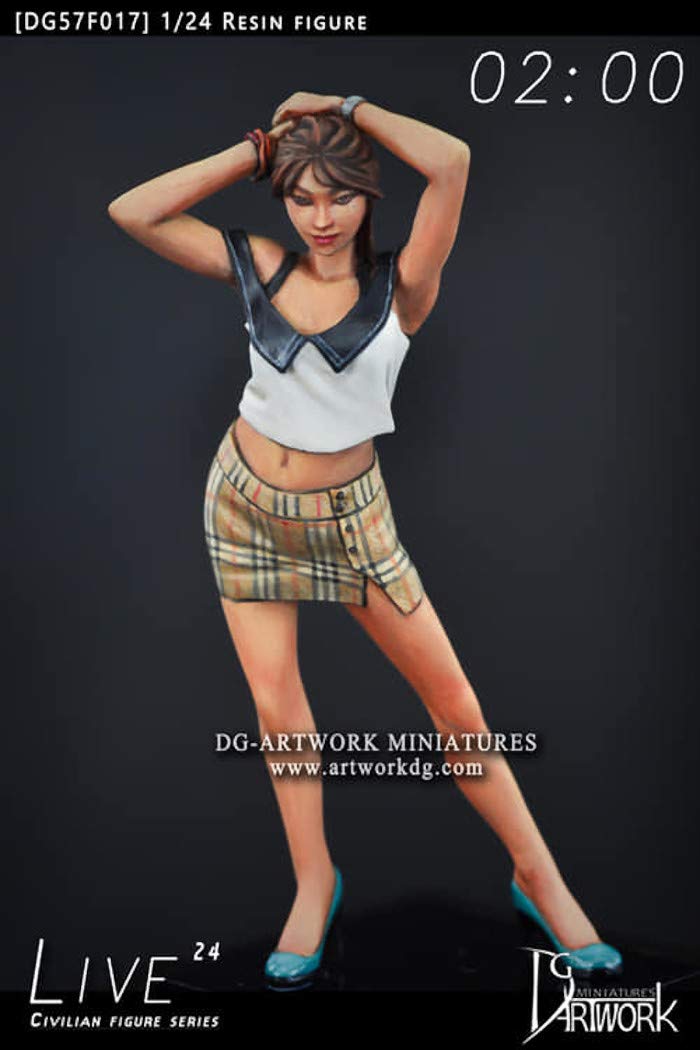 DG Artwork DG75F017 1/24 Civilian Figure Series Live 24-02:00 - Kit de montaje de resina sin pintar