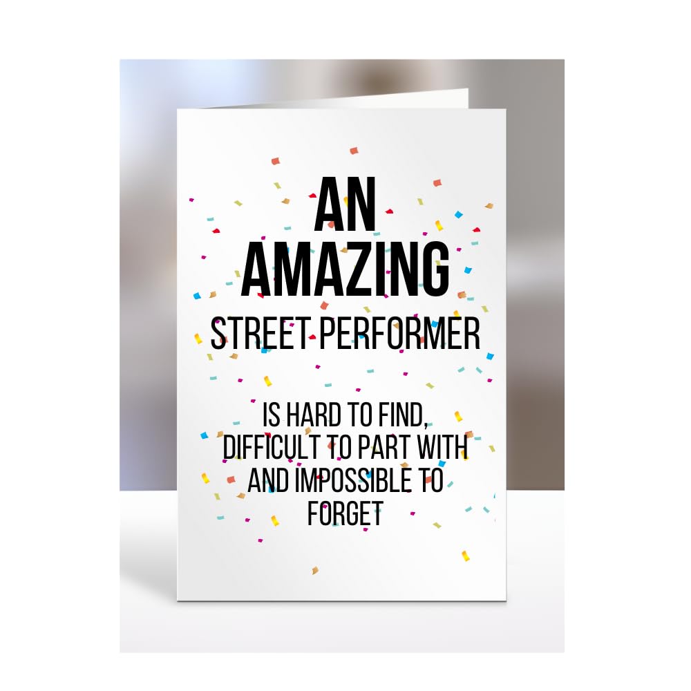 Retirement Card for Women Men, Leaving Gifts for Colleagues, Boss, Farewell, Goodbye Presents for Street Performer, An amazing is hard to find, A5-225c_201 — image 1