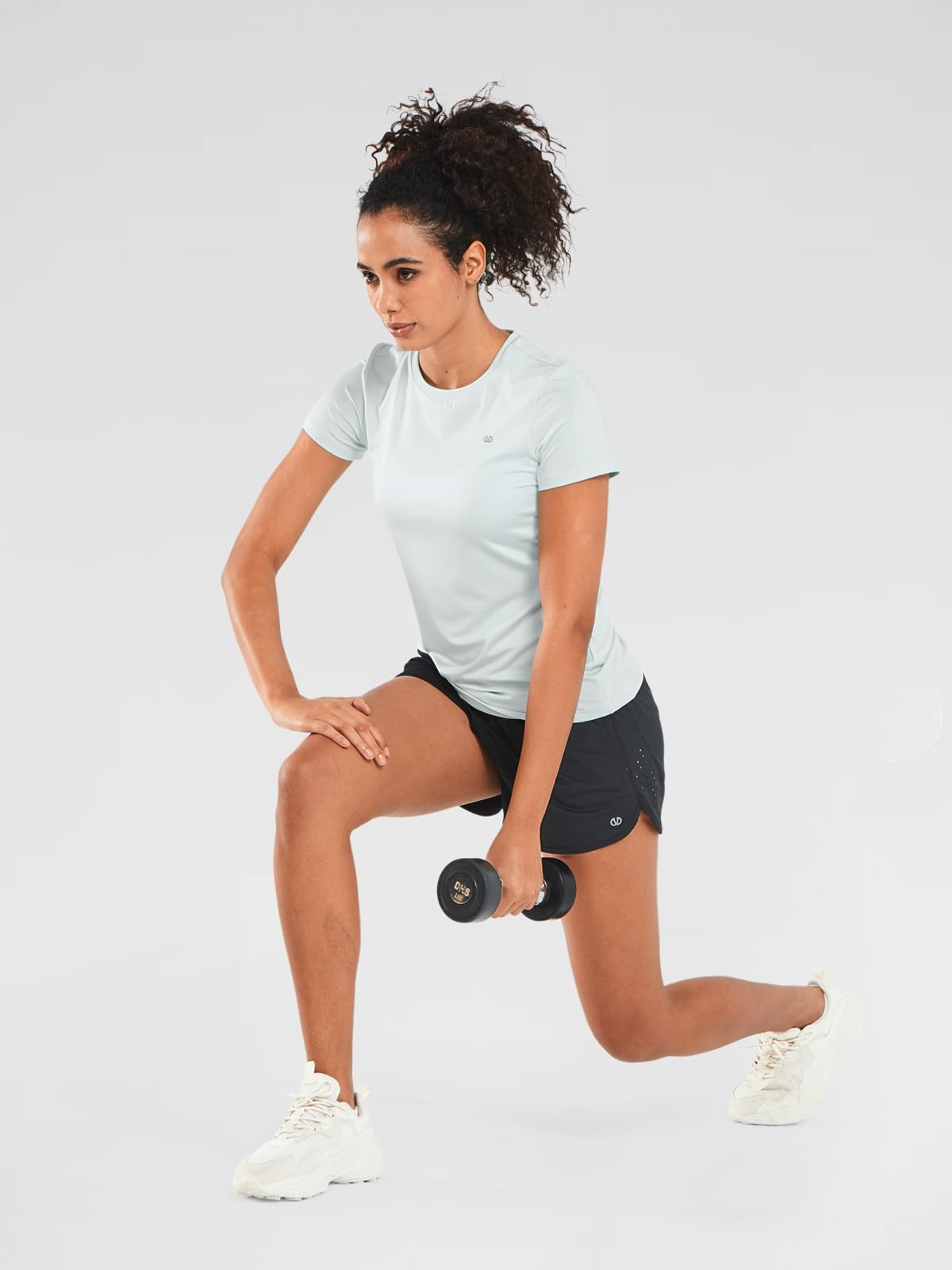 ALLZERO Feel Fit - Maglietta da allenamento da donna, a maniche corte, traspirante, per yoga, corsa, palestra