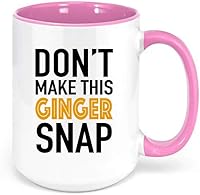 Vista 1 de Don't Make This Ginger Snap/Taza de café divertida/diseño sublimado/regalo para ella/pelirroja (PINK)