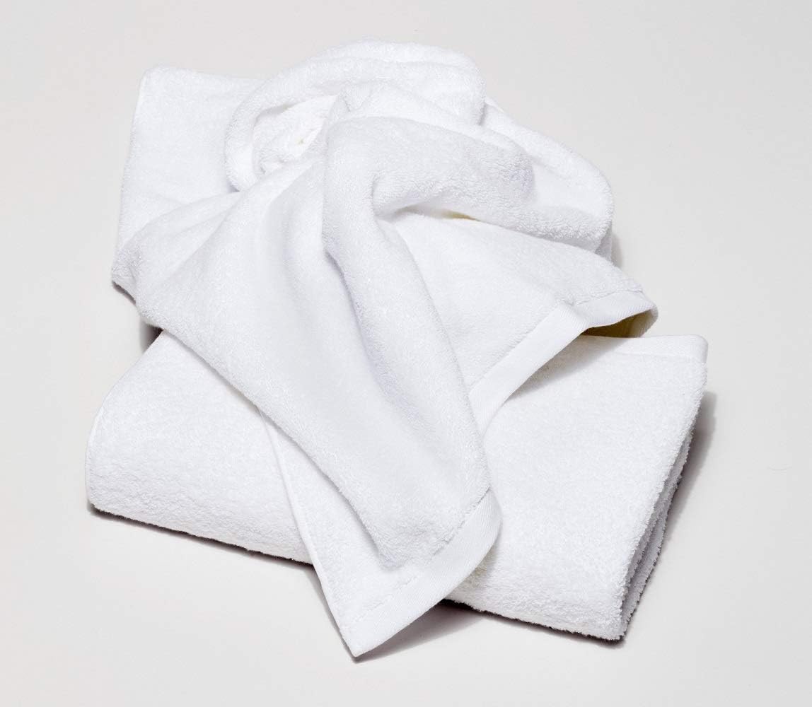100% Turkish Cotton Extra Large (20 x 40 inch)Hand Towel Set of 4,for SPA,Gym,Hammam,Fitness and Sport,Oversized, XL, Large, Huge Big Size Hand Towel, Premium Class, Luxury Hotel Series (white, 4)