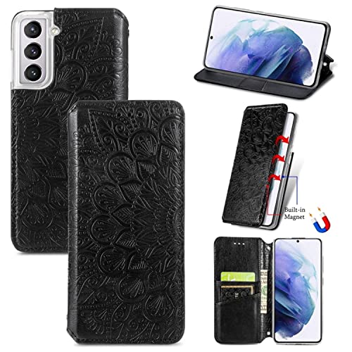 Étui Samsung S22 5G König Design noir - Coque de protection antichoc