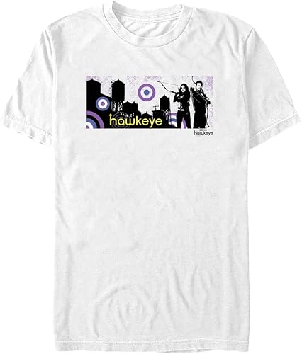 Marvel Big & Tall Hawkeye City Stencil Graphic Men's Tops Short Sleeve Tee Shirt