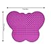 # 1 Silicone Makeup Brush Cleaning Mat -Butterfly shape Scrubber - Portable Beauty Washing Tool to Extend the Use of Your Make up and Art Painting Brushes - Best Cleaner Pad ! (Pink)