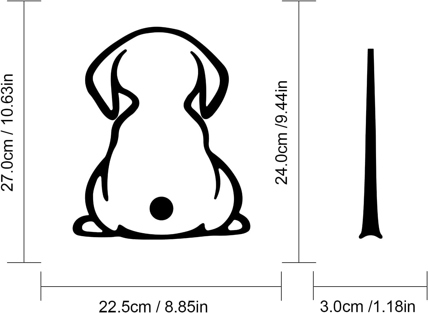 Dreothy Dog Decals,Waterproof Rear Wiper Decal Cartoon Funny Dog Moving Tail Stickers for Car Rear Dog Windshield Wiper Decal Vinyl Dog Stickers Car Window Stickers(Rainbow White)