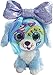 Little Bow Pets Stuffed Animals - Large Soft Fluffy Plush Blue Puppy Dog Heart Bow Pet with Purple Sparkle Surprise Bow - 2 Surprise Toys Inside Bow