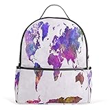 Material: Der Schulrucksack ist aus strapazierfähigem und leichtem Polyester, Nylonfutter und Griff aus PU-Leder.