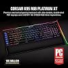 Corsair K95 RGB Platinum XT Mechanical Wired Gaming Keyboard - Cherry MX Speed Switches - PBT Double-Shot Keycaps - iCUE Compatible - QWERTY NA Layout - Black