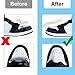 6 Pairs Anti-Wrinkle Shoes Creases Protector Toe Box Decreaser, Prevent Shoes Crease Indentation, Men's 7-12/ Women's 5-8 (Black, White)