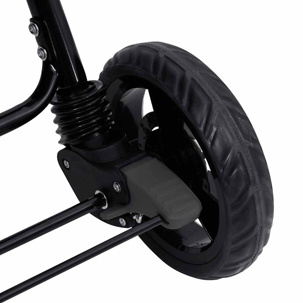 vidaXL Passeggino Gemellare a Tandem Grigio Scuro in Acciaio