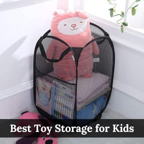 Image of Dirty Clothes Laundry Basket - Foldable Laundry Bag for Clothes (Pack of 1)