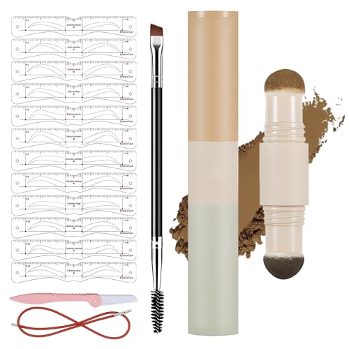 Lot de 12 pochoirs à sourcils réutilisables pour femme, avec bande élastique, rasoir à...