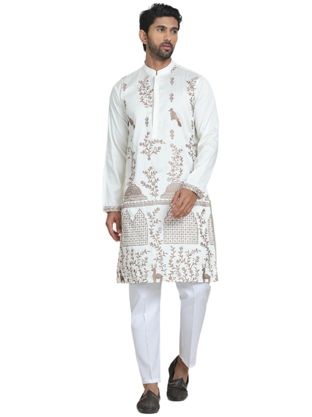 jompers Embroidered Straight Kurta Set For Men-picture-18