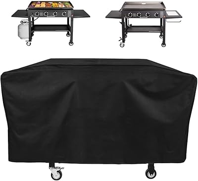 DONSIQIZZ Griddle Cover Updated Fits Blackstone 5484 36 inches Cooking Station with Hood and Shelves, 600D Heavy Duty Waterproof Flat Top Grill Cover for Blackstone 5484 36" Griddle Cover Black