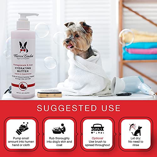 Warren London - Hydrating Butter For Dogs Skin & Coat,8 Oz,Pomegranate & Acai #TOP2