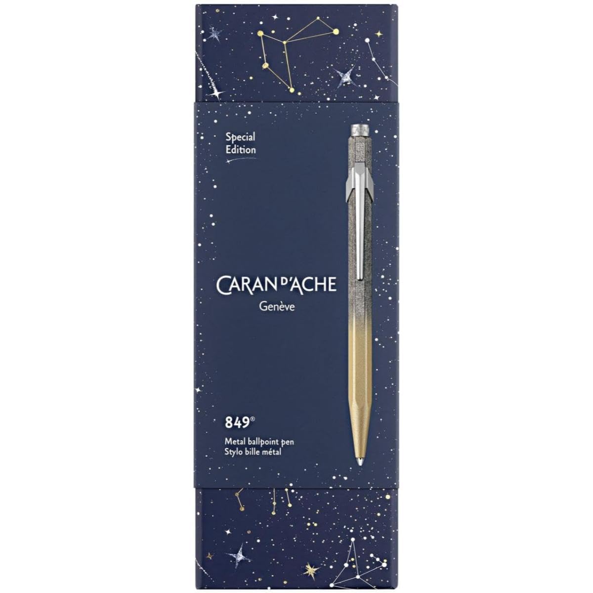 Amazon | Caran d'Ache 849 コズミックブルー「金メッキ」ボールペン