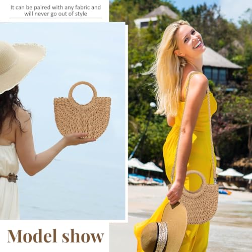 Bolso Tote de Paja YouNuo para Mujer miniatura 7