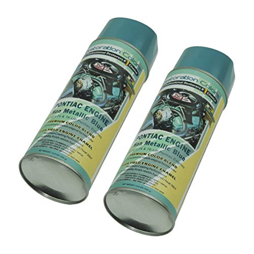 Inline Tube Replacement For Compatible With 1971-1981 Pontiac, V8 Engine Enamel Restoration Non Metallic Blue Spray Paint 2 Cans (C-1-5) #TOP3
