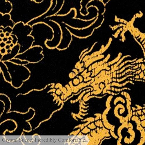 Tapis rond dragons d'or 100cm JDEZ tapis de chambre et salon
