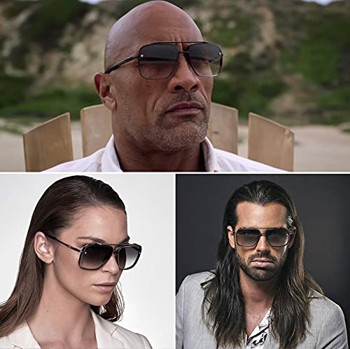 Gtand Fashion Oversized Square Aviator Gradient Sunglasses For Men Women Vintage Metal Sun Glasses 63mm2