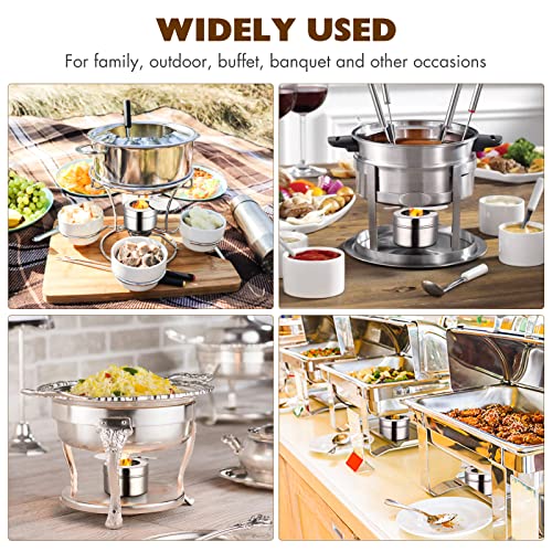 Doitool Stainless Steel Fuel Cans Holder 2Pcs- Chafing Dish Fuel Cans For Food Warmer- Round Fuel Holder With Cover For Chafers And Buffet Warmers #TOP5