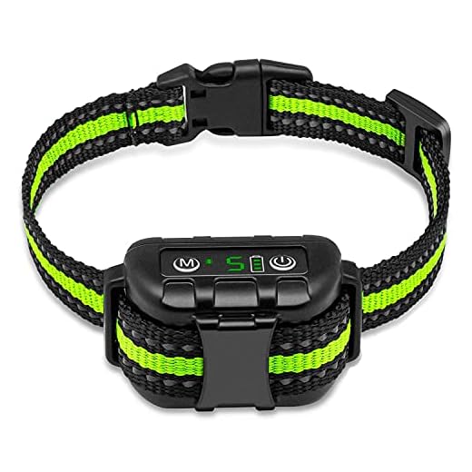 Bark Collar for Large Dog Rechargeable Bark Shock Collar Bark Collar for Medium Dogs Anti Barking Collar with Adjustable Sensitivity and Intensity Beep Vibration No Bark Collar