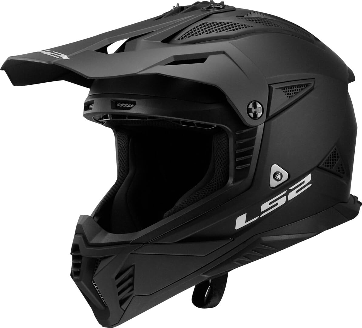 LS2, Casque Moto Cross Fast II Solid Matt Black, XS | Respirant