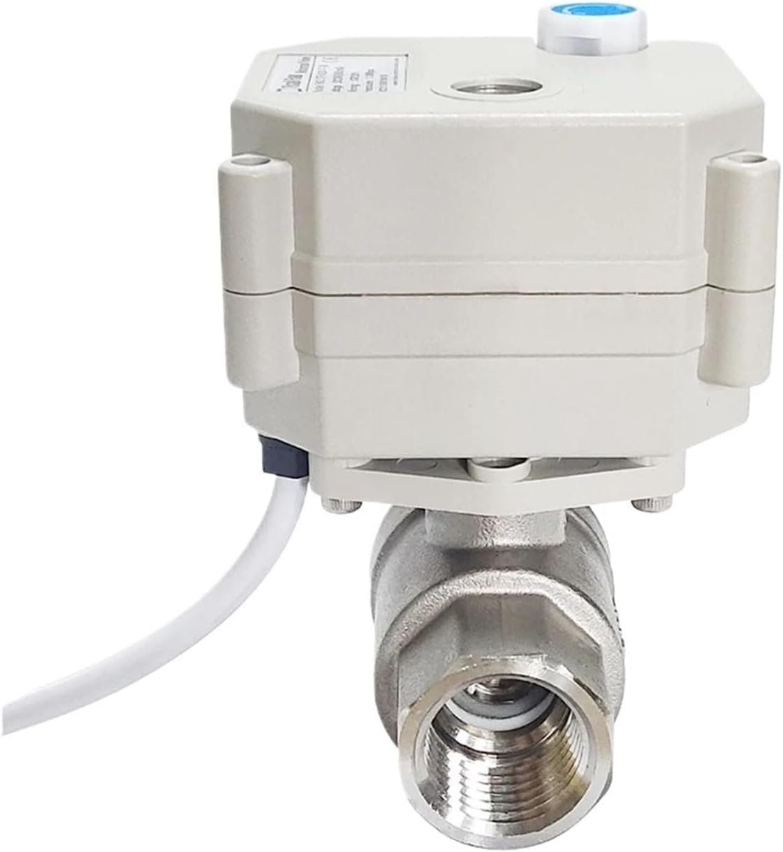 DC12V/24V Stainless Steel 1/2'' Motorized Ball Valve With Manual Override And Indicator 2 Way DN15 Electric Crane(DN8 None,NPT THREAD_DC24V_CR201)