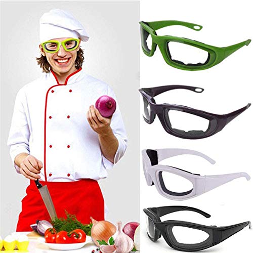 4 Pieces Onion Goggles, Anti-Fog No-Tears Kitchen Onion Glasses with Inside Sponge, Kitchen Gadget for Chopping Onion Cooking Grilling Dustproof, Eye Protector for Women Men Cleaning Kitchen